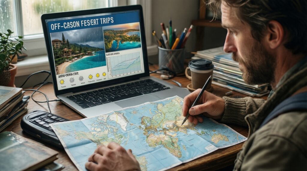 Путешествие в несезон: плюсы, минусы и лайфхаки для экономии - иллюстрация